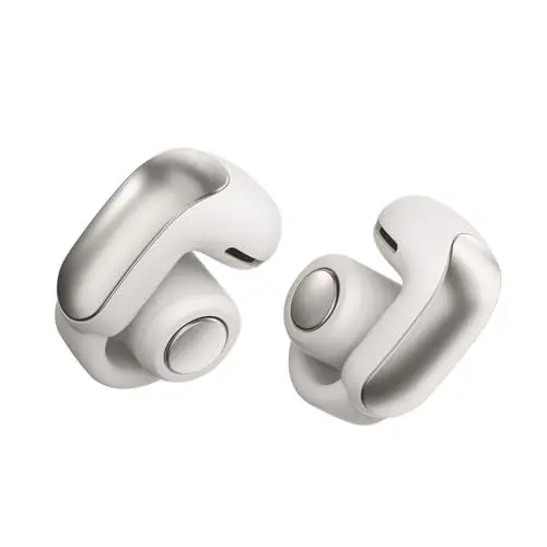 Produktbild: Bose Ultra Open Earbuds mit Bluetooth und OpenAudio Technologie, Clip On Kopfhörer, kabellose Open Ear Earbuds, immersive Audio, bis zu 48 Stunden Akkulaufzeit, Rauchweiß