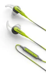 Produktbild: Bose 64388 SoundSport In-Ear Kopfhörer inkl.Stay-Hear (Größe S, M, L, 3-Paar), Reebok Armband, Verlängerung-Kabel grün
