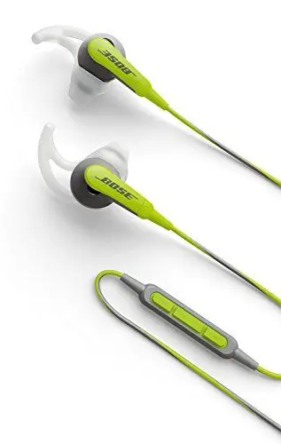Produktbild: Bose 64388 SoundSport In-Ear Kopfhörer inkl.Stay-Hear (Größe S, M, L, 3-Paar), Reebok Armband, Verlängerung-Kabel grün