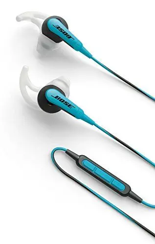 Produktbild: Bose SoundSport In-Ear Kopfhörer inkl.Stay-Hear (Größe S, M, L, 3-Paar), Reebok Armband, Verlängerung-Kabel blau