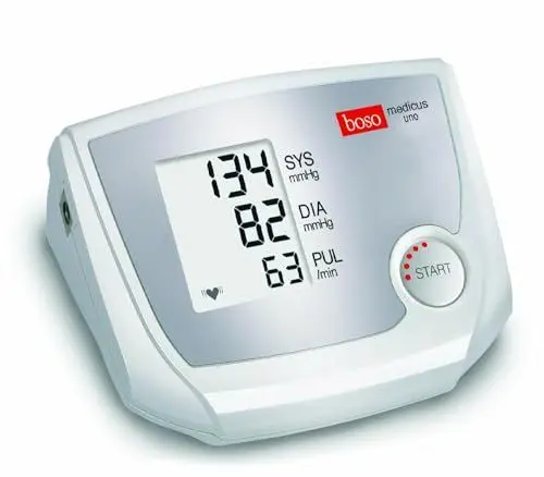 Produktbild: boso medicus uno – Oberarm-Blutdruckmessgerät mit Einknopfbedienung, großem Display und Arrhythmie-Erkennung – Inkl. Manschette (22-32cm)