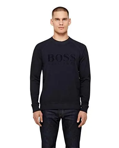 Produktbild: BOSS Casual Herren Wayman Sweatshirt, per Pack Blau (Dark Blue 404), Medium (Herstellergröße: M)