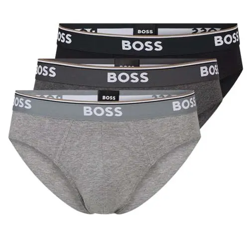 Produktbild: BOSS Herren Brief 3p Co/EL Slips, Open Grey 061, M EU