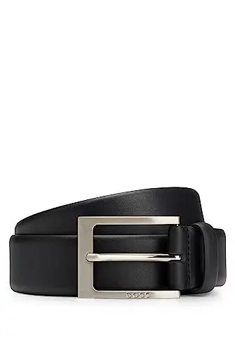 Produktbild: BOSS Herren Gürtel Ledergürtel Barnabie, Farbe:Schwarz, Größe:90 cm, Artikel:-002 black