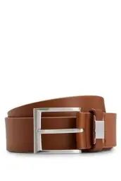 Produktbild: BOSS Herren Gürtel Ledergürtel Echt Leder Business Gürtel Connio, Farbe:Braun, Größe:100 cm, Artikel:-210 medium brown