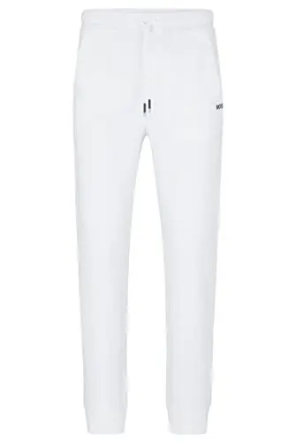 Produktbild: BOSS Herren Hadiko 1 Regular-Fit Jogginghose mit mehrfarbigen Logos Weiß XXL