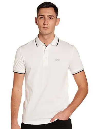 Produktbild: BOSS Herren Paddy Polohemd, White100, L EU