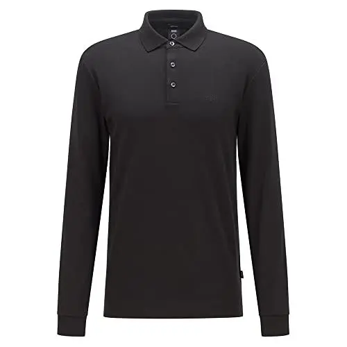 Produktbild: BOSS Herren Pado 30 Poloshirt aus Interlock-Baumwolle mit Logo-Stickerei Schwarz001 L