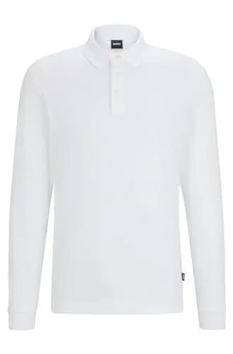 Produktbild: BOSS Herren Pado 30 Poloshirt aus Interlock-Baumwolle mit Logo-Stickerei Weiß XXXL