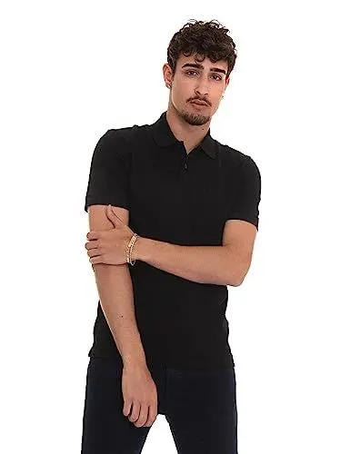 Produktbild: BOSS Herren Pallas Pallas Poloshirt aus Baumwoll-Piqué mit Logo-Details Schwarz001 L