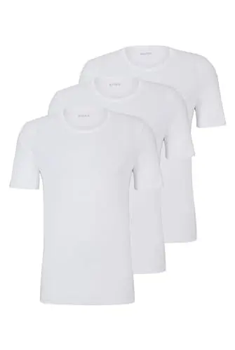 Produktbild: BOSS Herren R-Neck T-Shirt, 3er Pack Classic, White, M