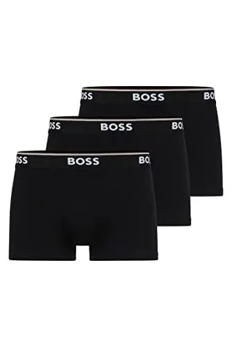 Produktbild: BOSS Hugo Herren Trunk 3p Co/EL Boxershorts, New - Black1, L