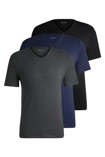 Produktbild: HUGO BOSS Herren T-Shirt Vn 3p Co T-Shirt, Hellblau,M