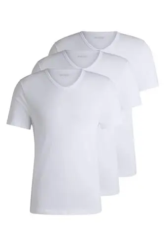 Produktbild: HUGO BOSS Herren T-Shirt Vn 3p Co T-Shirt, White 100,M