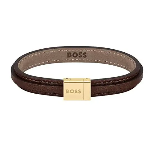 Produktbild: BOSS Jewelry Lederarmband für Herren Kollektion GROVER Braun - 1580329M