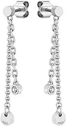Produktbild: BOSS Jewelry Ohrhänger für Damen Kollektion IRIS in Edelstahl verziert mit Kristallen - 1580332