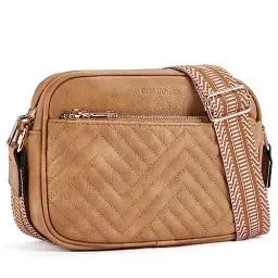 Produktbild: BOSTANTEN Handytasche zum Umhängen Damen,Handy Umhängetasche Leder,Crossbody bag mit verstellbarem Breiter Gurt, gesteppte Handtasche Damen klein