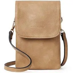 Produktbild: BOSTANTEN Klein Handytasche zum Umhängen, PU Leder Handy Umhängetasche Damen, Handytasche mit Geldbörse zum Umhängen, handtasche damen umhängetasche für Designer Braun