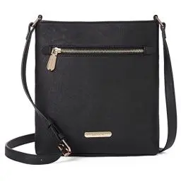 Produktbild: BOSTANTEN Umhängetasche Damen Mittelgroß, PU Leder Crossbody Schultertasche, Umhänge Tasche Handtasche Damen Umhängetasche Elegant Schwarz