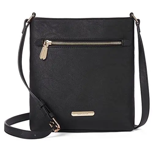 Produktbild: BOSTANTEN Umhängetasche Damen Mittelgroß, PU Leder Crossbody Schultertasche, Umhänge Tasche Handtasche Damen Umhängetasche Elegant Schwarz