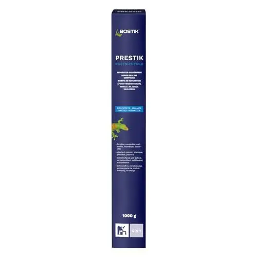 Produktbild: BOSTIK Prestik Knetdichtung Grau - Dauerplastischer Knetdichtstoff, Lösemittelfrei, Schwundfrei, Hervorragende Alterungsbeständigkeit, Für Innen- und Außenbereich, 1kg