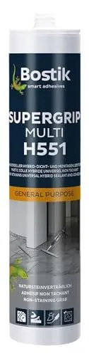 Produktbild: BOSTIK H551 Supergrip Multi Weiß – Vielseitig Klebdichtstoff, Multi-Materialien, Für Innen-und Außenbereich, 430g