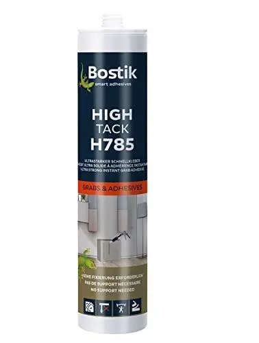 Produktbild: BOSTIK H785 High Tack Weiß – Hybrid-Universalklebstoff, Extrem starke Anfangshaftung, Hohe Belastbarkeit und Endfestigkeit, Für den Innen-und Außenbereich, 450g