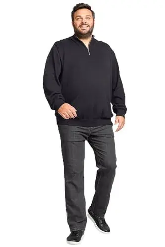 Produktbild: Boston Park Herren große Größen Übergrößen Menswear L-8XL Pullover, Bauchfit, Stehkragen, bis Gr. 80/82 schwarz 64+ 201691100-64+