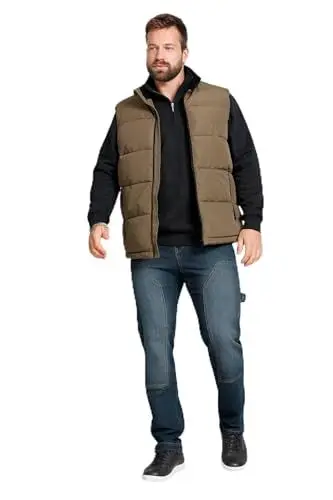 Produktbild: Boston Park Herren große Größen Übergrößen Menswear L-8XL Steppweste, Stehkragen, Zipper, bis 74 beige 66 201693173-66