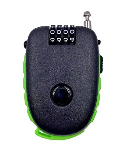 Produktbild: Bosvision Kabelschloss (Zahlenschloss) (Kombinationsschloss) ultrasicheres 4-stelliges mit 90-cm-Kabel für Fahrräder, Skiausrüstung und Rollstühle