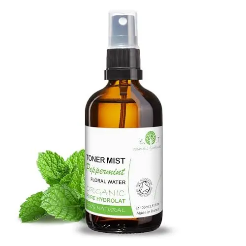 Produktbild: B.O.T cosmetic & wellness - Bio Pfefferminz-Wasser | Antibakterielle und Tonisierende Wirkung | Verdauungstrakt Reiniger | Optimale für Fettige und Kombinationshaut | DIY Verwendung, 100 ml, 1er Pack