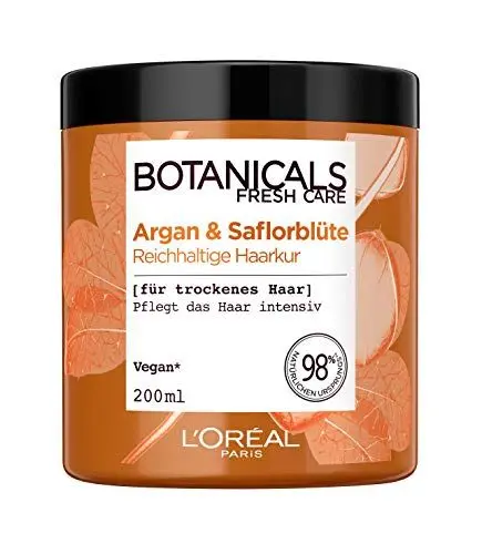 Produktbild: Botanicals Reichhaltige Kur, ohne Silikon für trockenes Haar, mit Argan und Saflorblüte, pflegt das Haar intensiv, 1er Pack (1 x 200 ml)