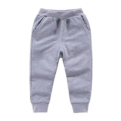 Produktbild: BOTCAM Kinder Mädchen lockere Feste Bogenhosen Hosen warm Kleinkind Winter Baby Hosen (Grey, 3-4 Years)