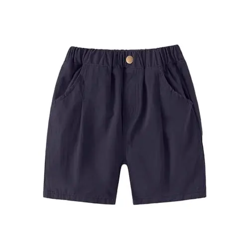 Produktbild: BOTCAM Kleinkind Baby Casual Stretch Denim Einfarbig Hot Jean Shorts Kurz 152 (Navy, 4-5 Years)