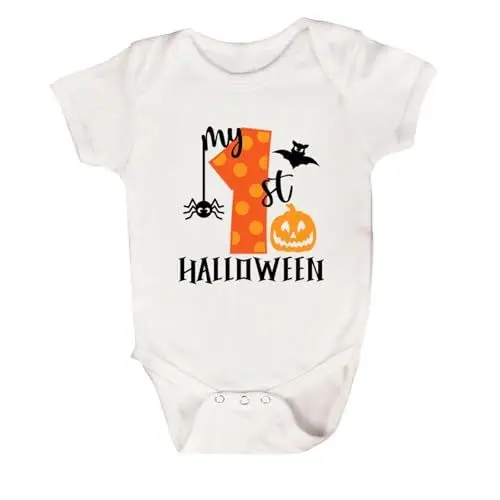 Produktbild: BOTCAMein 1. Halloween-Babykostüm, Baumwolle, kurzärmelig Bodys Kurzarm 86 Junge (J, 18-24 Months)