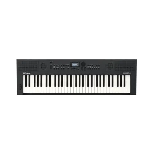 Produktbild: Roland GO:KEYS 5 Music Creation Keyboard | 61 Tasten | ZEN-Core Engine mit über 1000 internen Sounds | Integrierte Stereolautsprecher | Mikrofoneingang | Bluetooth Audio/MIDI – Graphit