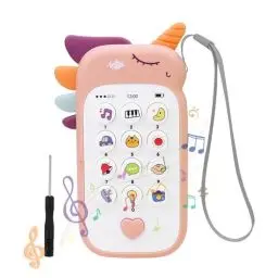 Produktbild: BouGPeng Baby Telefon Musikalisches Spielzeug Babyspielzeug Smartphone-Spielzeug für Kinder ab 6 Monaten Telefon Spielzeug Geschenk mit Liedern Sounds Text und blinkenden Lichtern