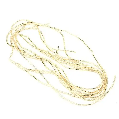 Produktbild: Bouillondraht Gold, Französischer Bullion-Draht, Stickgarn Kupferdraht Nähen Nähen Glanz 1,5 mm Durchmesser Manuelle DIY-Saite