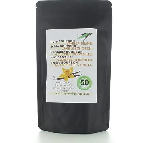 Produktbild: Bourbon Vanilleschoten (50 Stk. - 10-11cm) Top Gourmet Qualität - Grade A 100% natural aus Madagaskar