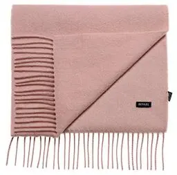 Produktbild: Bovari Kaschmir Schal Damen – 100% Kaschmir/Cashmere – Premium Qualität – 180 x 31 cm - viele Farben (Rosa (Nude))