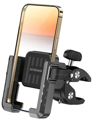 Produktbild: Bovemanx Handyhalterung Fahrrad, <strong>Radfahren & Aufnehmen Video:</strong>  2024 Universal Handy Halterung Fahrrad Lenker, Handyhalterung Motorrad für iPhone 16, Samsung S24,E Bike, Bicycle, Scooter