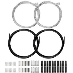Produktbild: Bowdenzug Universal,2 Sätze Fahrrad Schaltzug Set,Fahrrad Schaltzug Set,Fahrrad Bremszug Bowdenzug Hülle,mit Bowdenzug Endhülse Endkappen/O-Ringe Donuts Bremsseil Fahrrad und Schaltseil,Schwarz