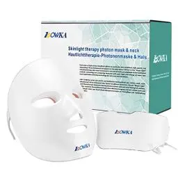 Produktbild: BOWKA LED Photonentherapie Maske wiederaufladbar 7 in 1 Schönheit Gesichtsmaske für Gesicht Hals Anti-falten Akne Entfernung Hautverjüngung Poren schrumpfen Ölige Haut verbessern Haut straffen