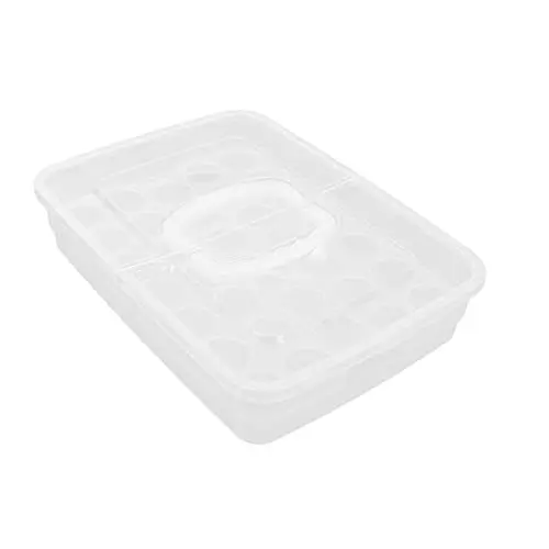 Produktbild: Box Eiertasche Eier Abgedeckt Eierbehälter Kühlschrank Eier Organizer Behälter Mit Deckel Küche Eierablage Kühlschrank Eierbehälter Eierhalter Gefrierschrank Eier Veemoon