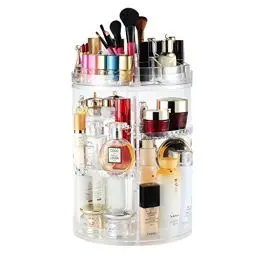 Produktbild: Boxalls Make Up Organizer Drehbar, 360° Großer Beauty Kosmetik Organizer, 8-Lagiger Skincare Organizer, Klar Schmink Aufbewahrung organisation Karussell Parfüm - Übergröße