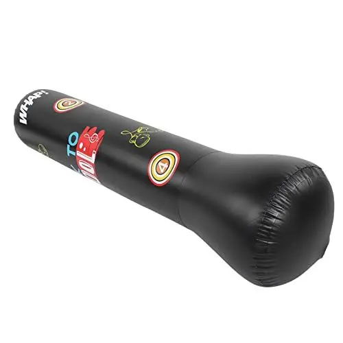 Produktbild: Boxen Punching Sandsack, Verdicken Aufblasbare Tasche Stehende Boxsäcke Training Fitness Stressabbau für Erwachsene (Buchstaben schwarz)