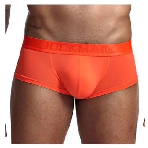 Produktbild: Boxershorts Herren Eisseide Clubwear Boxer Briefs Atmungsaktiv Boxershorts Unterwäsche Sexy Unterhosen Männer Für Sex Unterhosen Männer Sexy Eisseide Unterwäsche 1 Per Pack - Orange, XL
