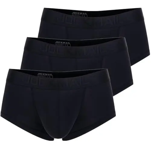 Produktbild: Boxershorts Herren Eisseide Clubwear Boxer Briefs Atmungsaktiv Boxershorts Unterwäsche Sexy Unterhosen Männer Für Sex Unterhosen Männer Sexy Eisseide Unterwäsche 3 Per Pack - Black, XL