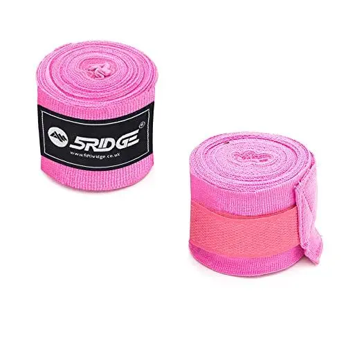 Produktbild: Boxhandbandagen Innenhandschuhe 2,5 Meter elastische gewebte Bandagen, Daumenschlaufe Handgelenk & Knöchelschutz Straps für Muay Thai MMA Kickboxen Kampfsport Herren Damen Kinder (Rosa)