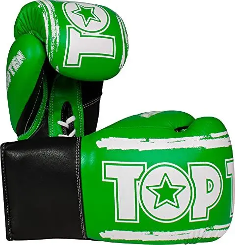 Produktbild: TOP TEN Boxhandschuhe „Roundup“ - 10 oz, grün-Weiss